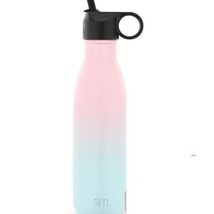 SIMPLE MODERN Insulated Water Bottle Gradient Pink & Blue Ombré Design  24oz NEW